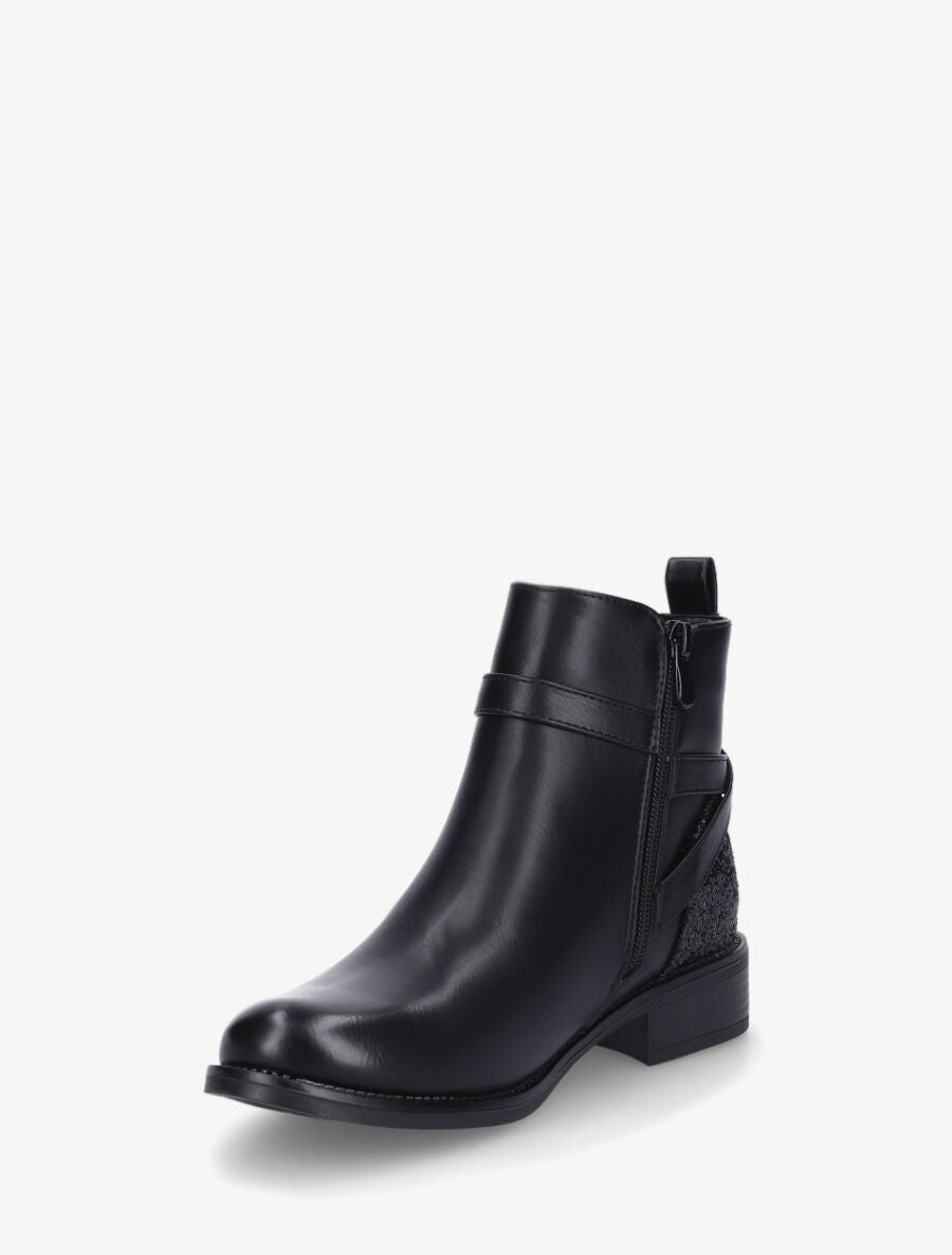 Bottines à contrefort pailletés - Noir - 4