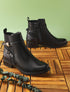 Bottines à contrefort pailletés - Noir - 1