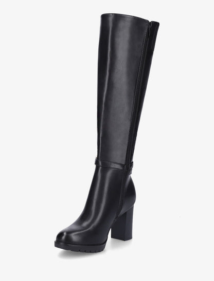 Bottes en simili à talon - Noir - 3