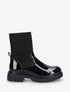 Bottines vernies style chaussettes - Noir - 5