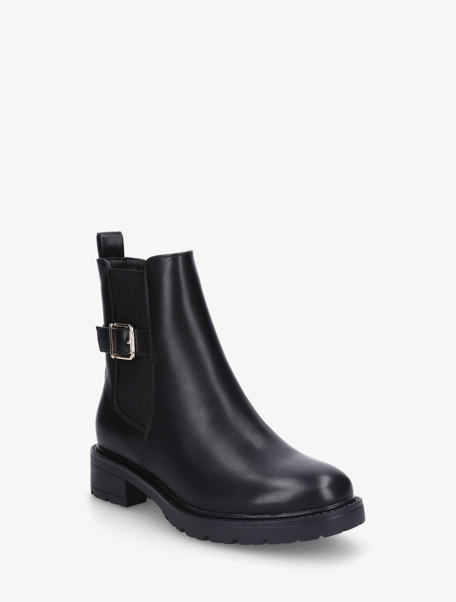 Bottines en simili unies - Noir - 2