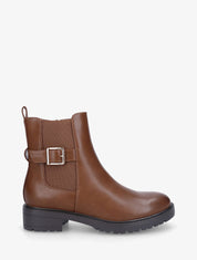 Bottines en simili unies - Camel - 1
