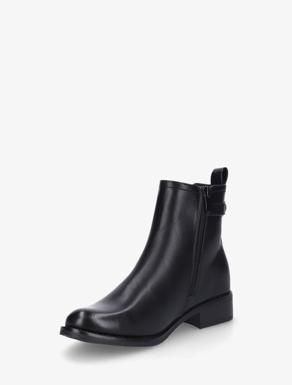 Bottines plates basiques à boucle - Noir - 3
