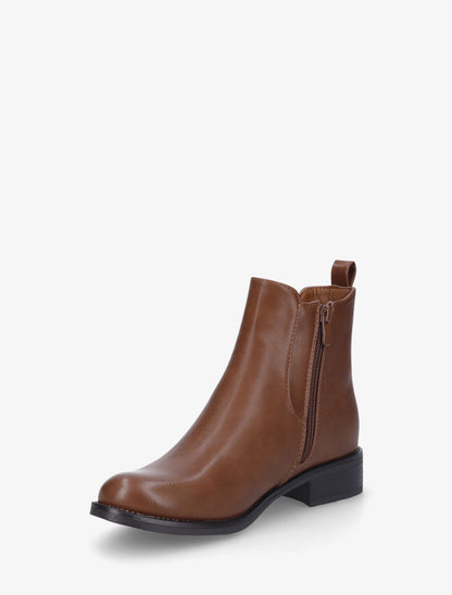 Bottines unies élastiquées - Camel - 3