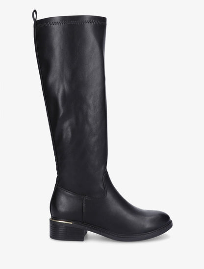 Bottes plates en simili - Noir - 1