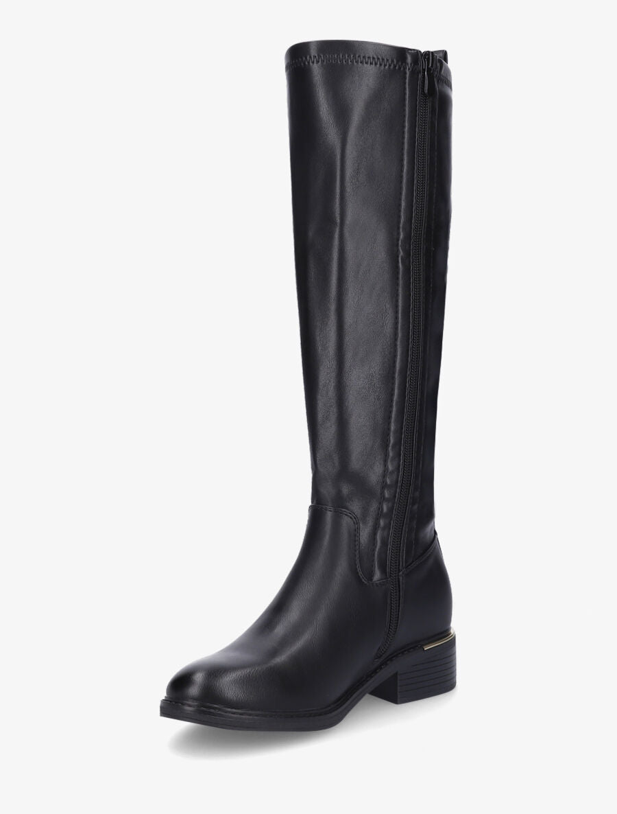 Bottes plates en simili - Noir - 3
