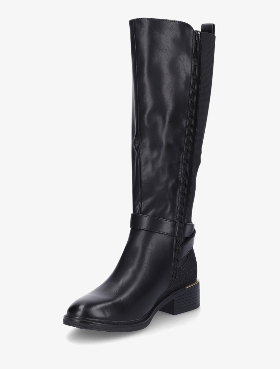 Bottes à contrefort paillété et métal - Noir - 3
