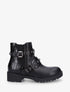 Bottines cloutées et sangles ornées de perles - Noir - 1