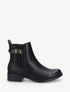 Bottines en simili à contrefort pailleté - Noir - 1