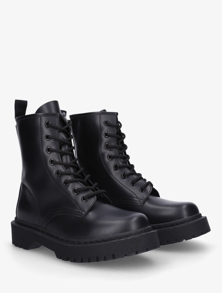 Bottines montantes à lacets - Noir - 4