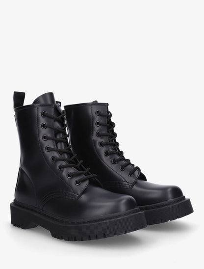 Bottines montantes à lacets - Noir - 4