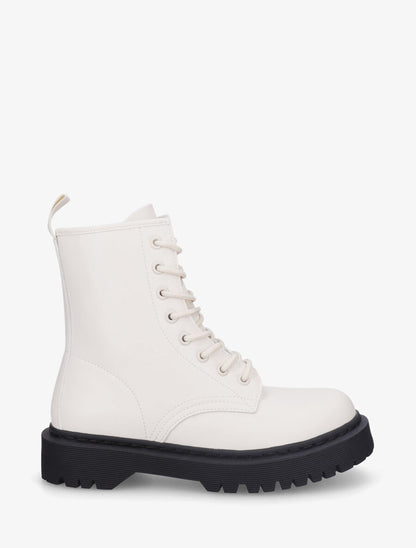 Bottines montantes à lacets - Beige - 5