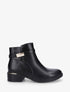 Bottines à empiècement métallique au talon - Noir - 5
