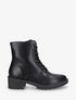Boots à lacets en simili - Noir - 5
