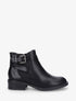 Bottines à boucle en simili - Noir - 5