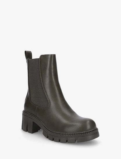 Boots montantes à semelle crantée - Kaki - 2