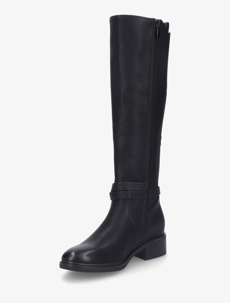 Bottes élastiquées à empiècement métallique au talon - Noir - 3