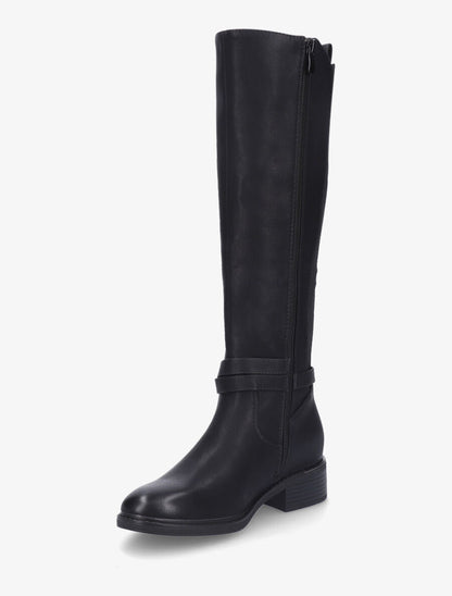 Bottes élastiquées à empiècement métallique au talon - Noir - 3