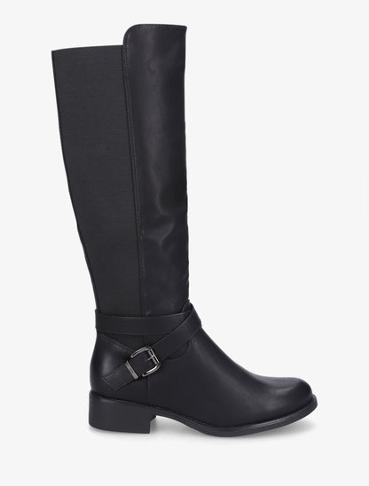 Bottes cavalières élastiquées - Noir - 1