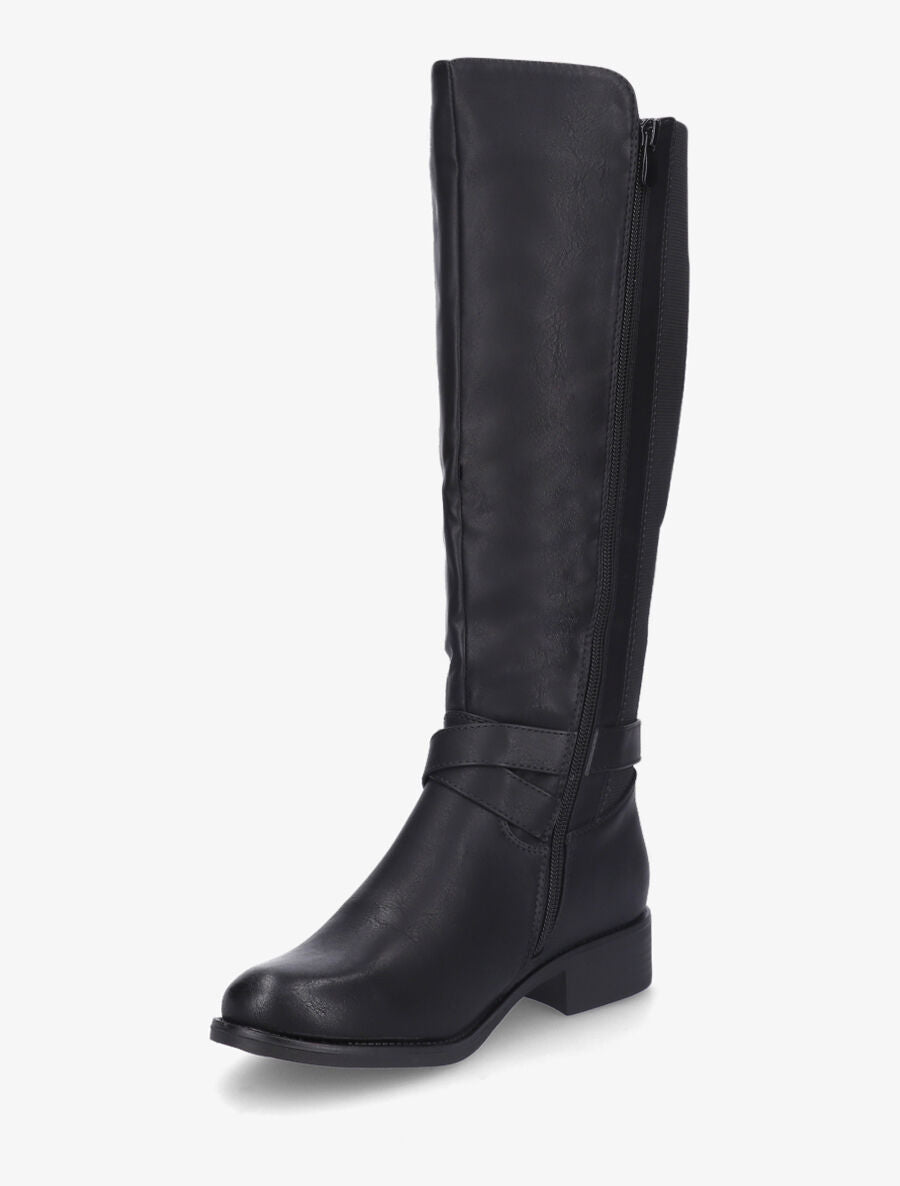 Bottes cavalières élastiquées - Noir - 3
