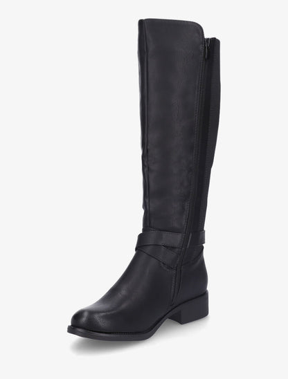Bottes cavalières élastiquées - Noir - 3