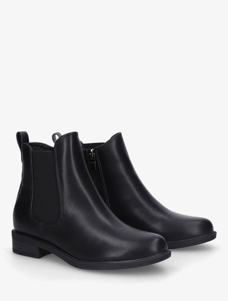 Bottines plates élastiquées - Noir - 4