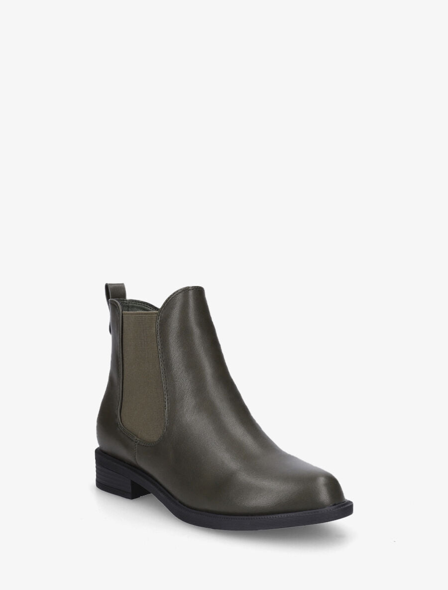 Bottines plates élastiquées - Kaki - 2