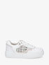 Baskets en simili et tweed - Blanc - 1