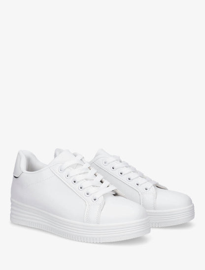 Sneakers à semelle texturée - Blanc - 4