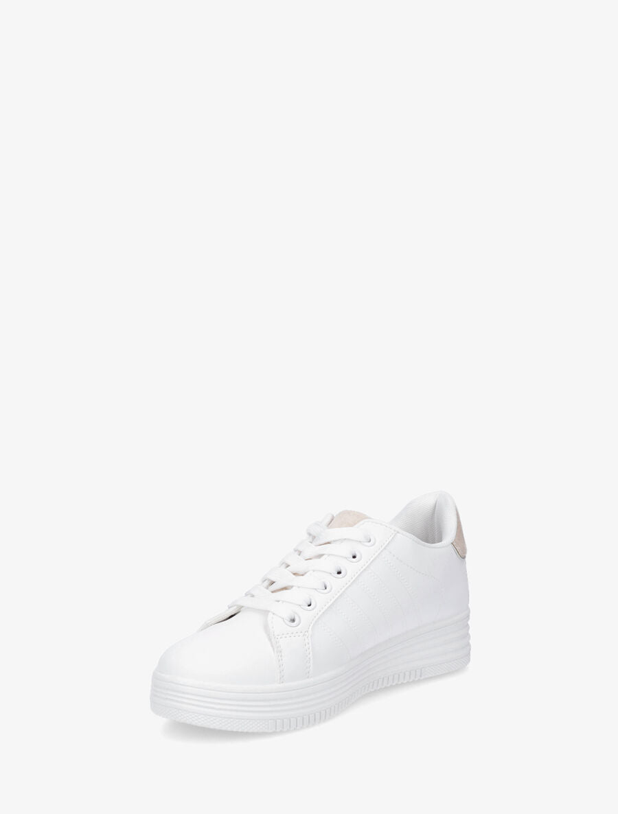 Sneakers à semelle texturée - Beige - 3