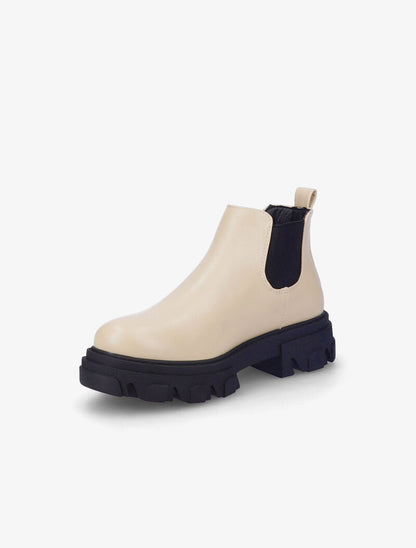 Chelsea boots à semelles crantées - Beige - 3