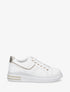 Sneakers à contrefort python - Or - 1