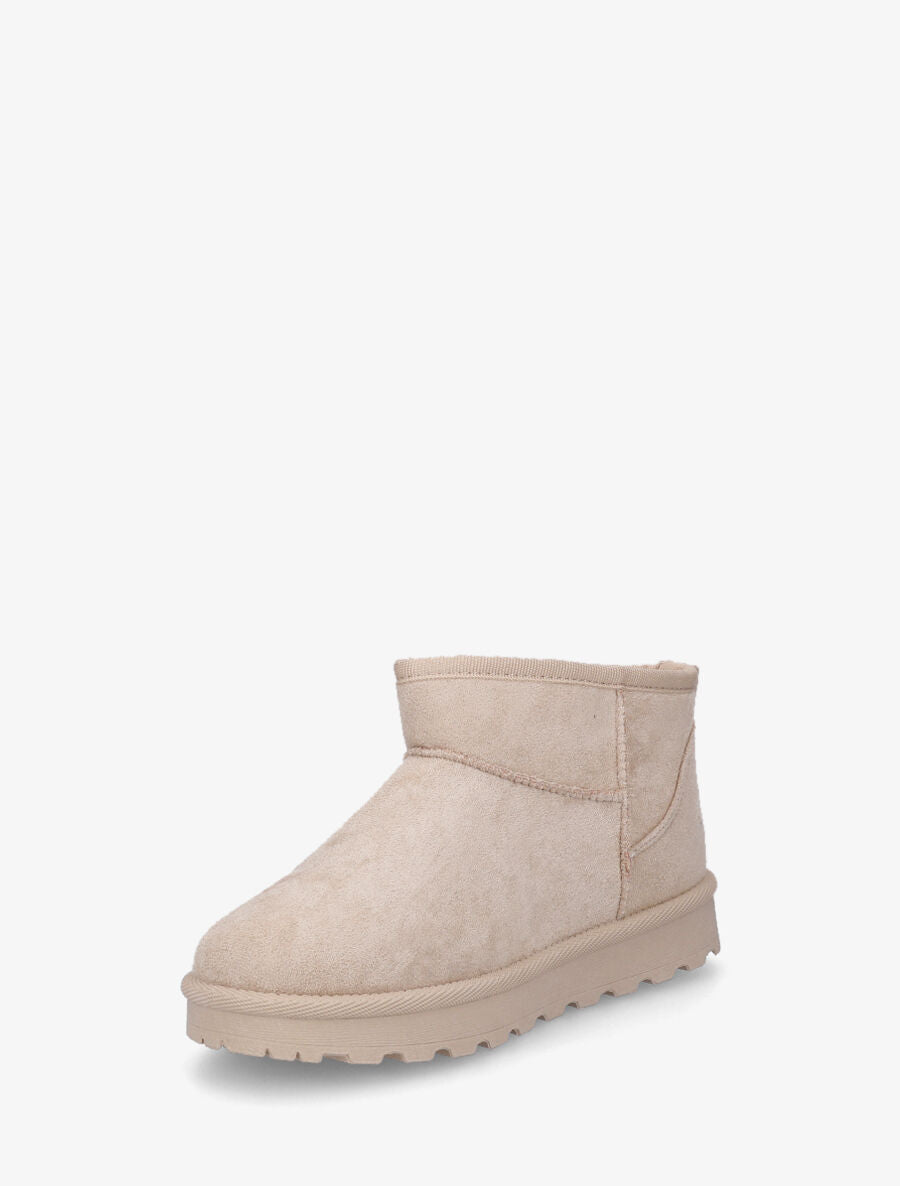 Boots fourrées en suédine - Beige - 3