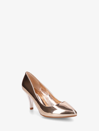 Escarpins pointu à talon aiguille - Rose gold - 2