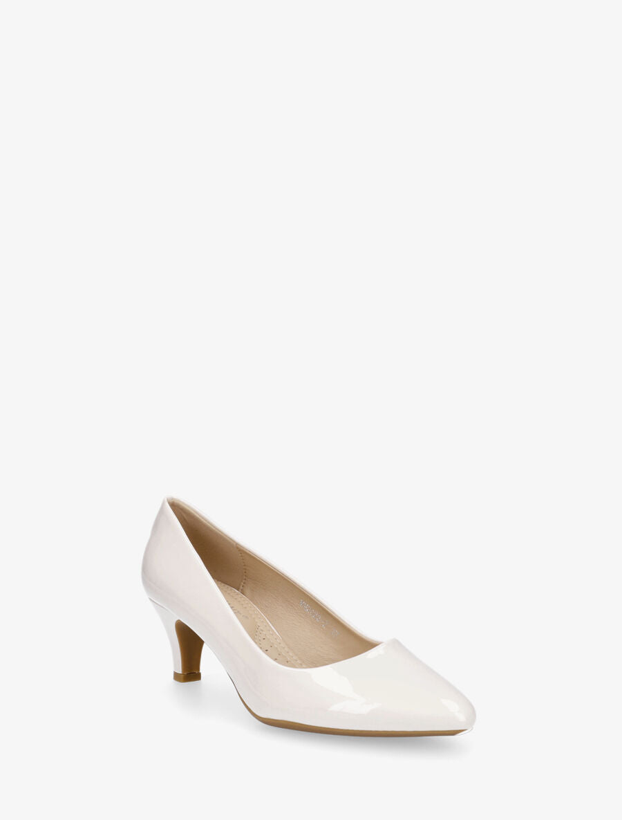 Escarpins vernis unis - Beige - 2