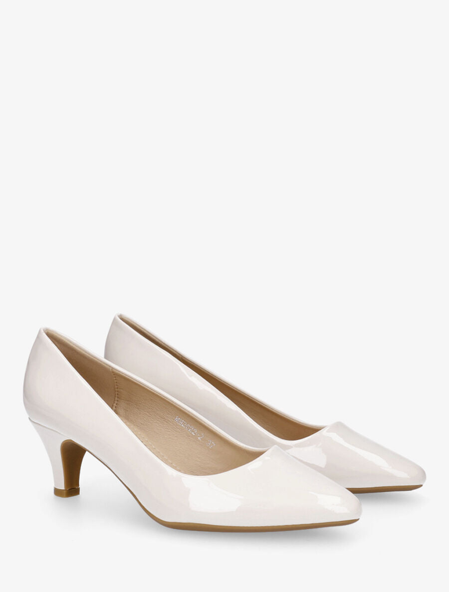 Escarpins vernis unis - Beige - 4