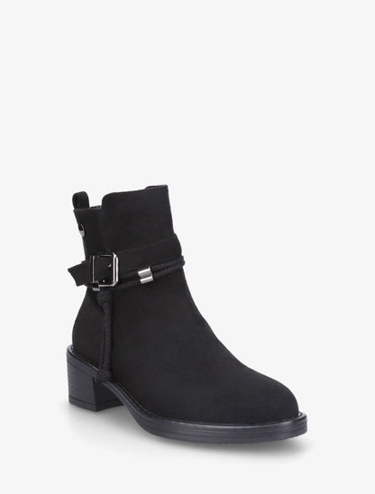 Bottines en suédine à corde - Noir - 2