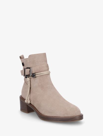 Bottines en suédine à corde - Taupe - 2