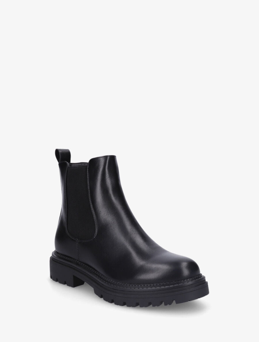 Low boots en simili - Noir - 2