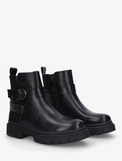 Boots bi-matière à semelle crantée - Noir - 4