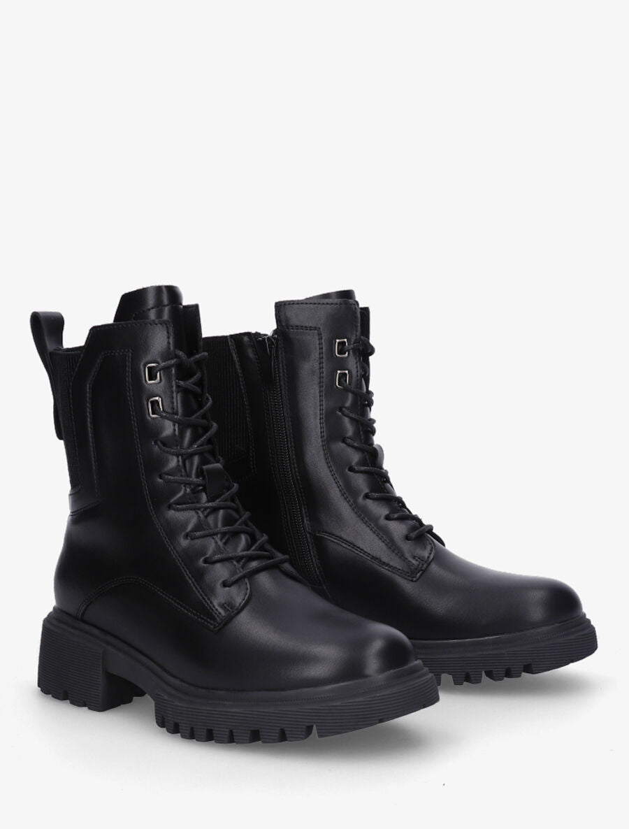 Bottines montantes à contrefort élastiqué - Noir - 4