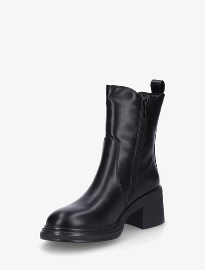 Bottines élastiquées à talon - Noir - 3