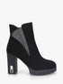 Bottines à talon et strass - Noir - 5