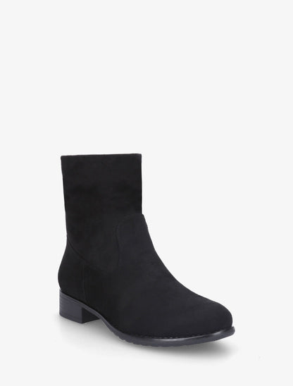 Bottines plates montantes en suédine - Noir - 2