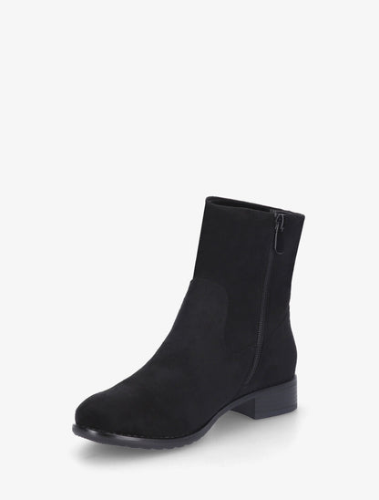Bottines plates montantes en suédine - Noir - 3