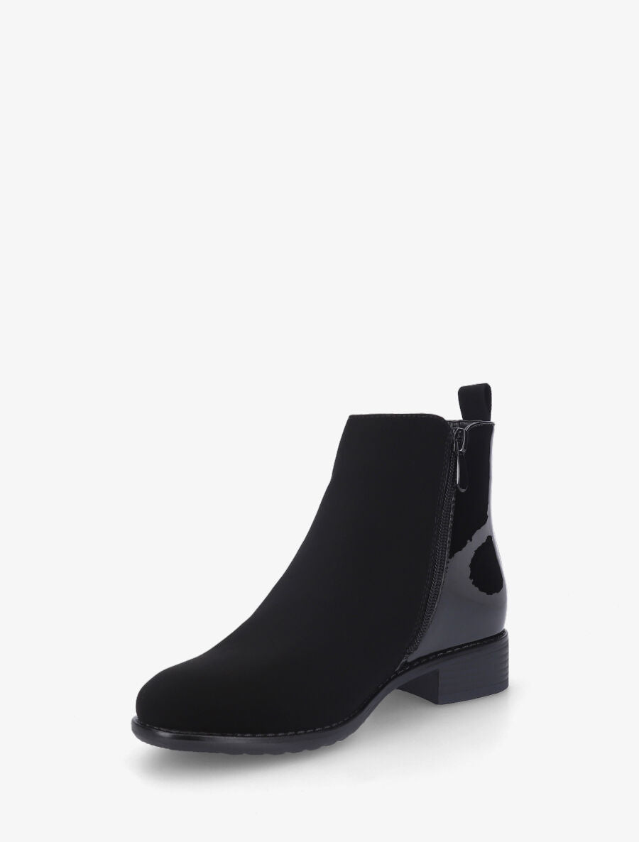Bottines plates à contrefort vernis - Noir - 3