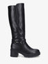 Bottes à boucle en simili - Noir - 1