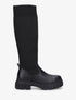Bottes style chaussettes unis - Noir - 5