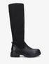 Bottes chaussettes unis - Noir - 1