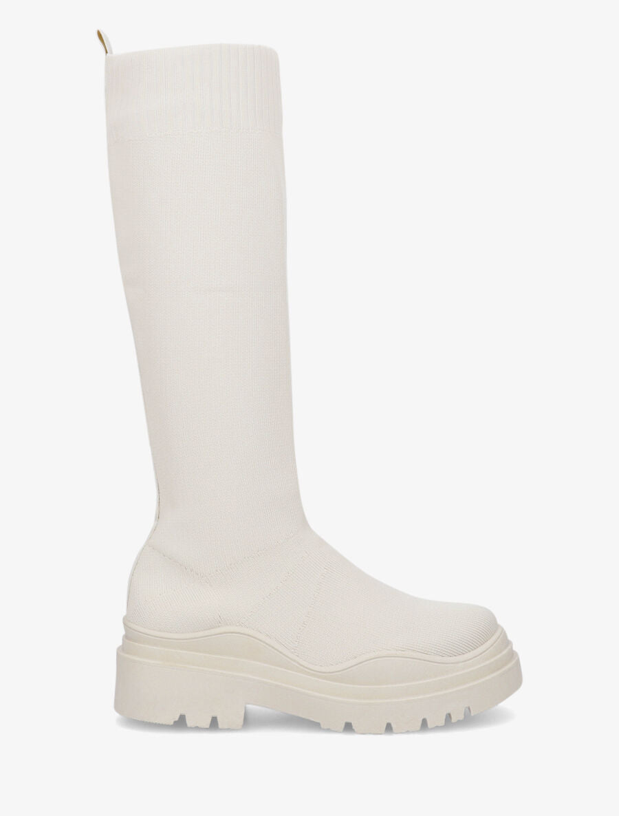 Bottes chaussettes plates - Beige - 1